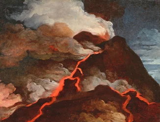 Vesuv i utbrudd, 1772 (olje på papir)